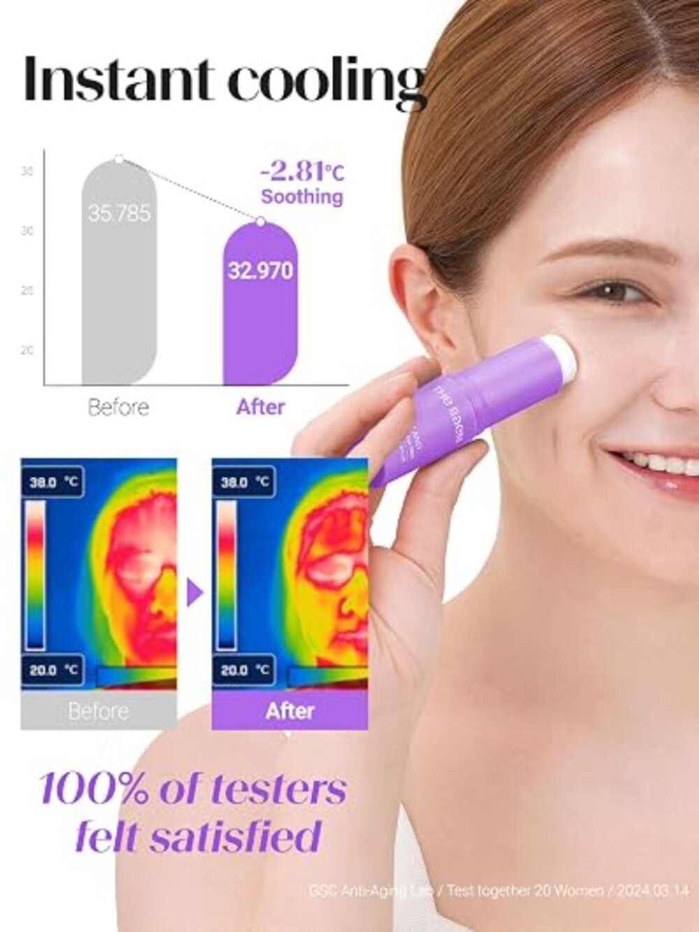 THESAEM Iceland Hydrating Peptide Eye Stick 0.38 oz - Elasticity, Cooling, Moist - Picture 3 of 3